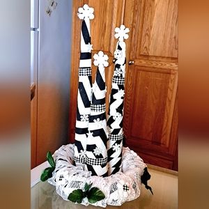 3 Christmas trees with or without ring handmade largest tree 18" high